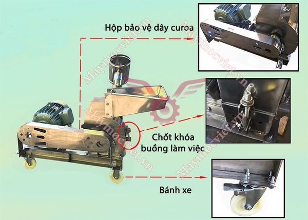 Máy nghiền bột 14 búa NVM14-inox