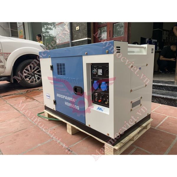 Máy phát điện chạy dầu 7kW Huspanda HD 8600S chống ồn