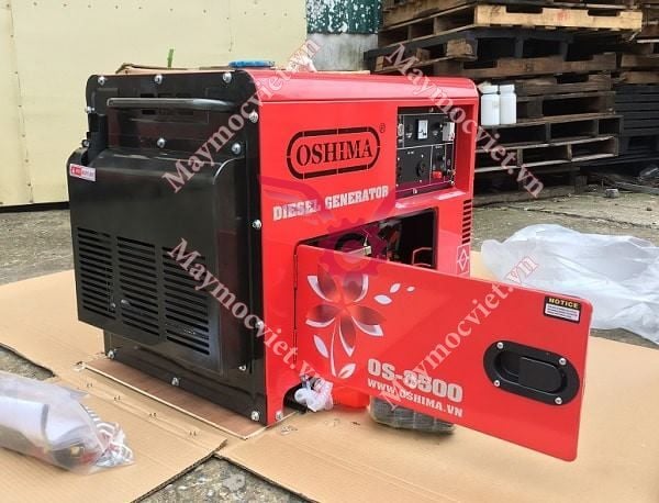 Máy phát điện chạy dầu có vỏ cách âm chống ồn Oshima OS- 8500NEW