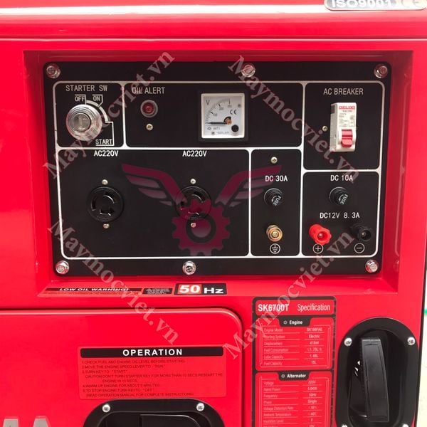 Máy phát điện 5kw chạy dầu Sumokama SK6700T