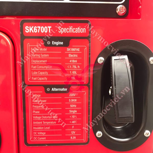 Máy phát điện 5kw chạy dầu Sumokama SK6700T