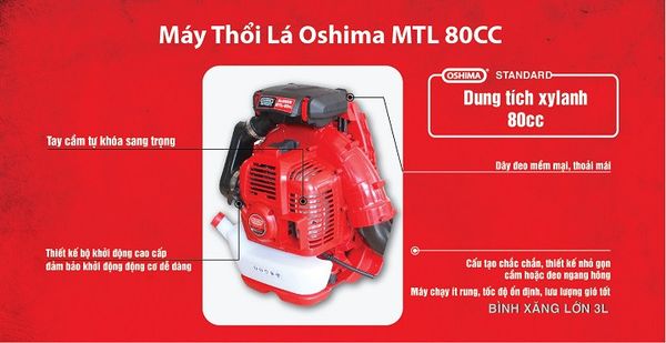 MÁY THỔI LÁ OSHIMA MTL 80CC