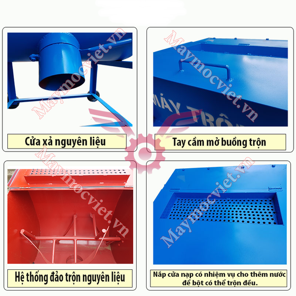 Máy trộn giá thể, thức ăn chăn nuôi 50kg/ mẻ TVM-50