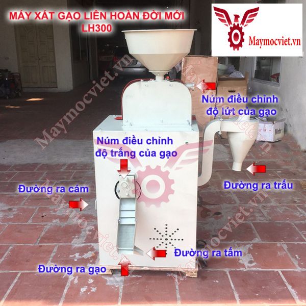 Máy xay xát lúa gạo liên hoàn TGM LH300