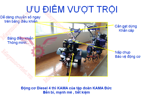 MÁY XỚI ĐẤT KAMA 178F (CHẠY DẦU)