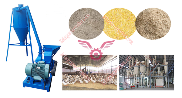 Máy nghiền bột 30 búa đập có bầu cắt gió MNVM-30