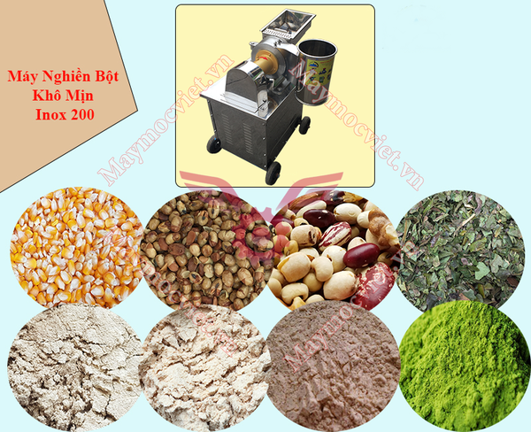 Máy nghiền bột mịn inox động cơ 1 pha VM200