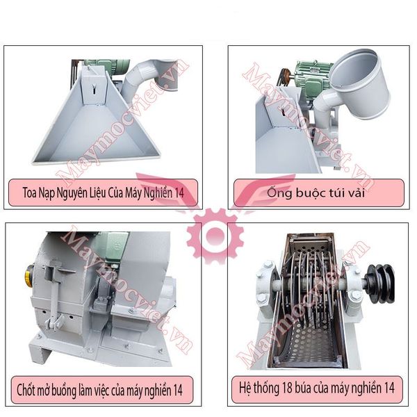 Máy nghiền bột 14 búa đập NVM14