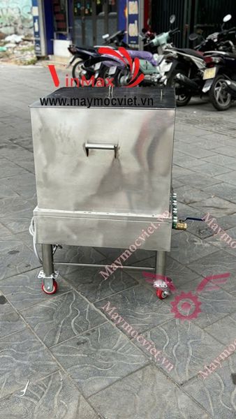 Nồi luộc bánh chưng vuông  120 lít điện 1 pha kèm giỏ đựng VMC120