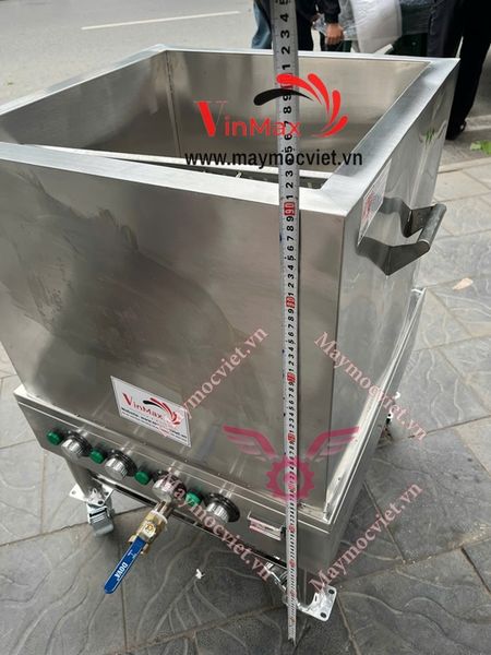Nồi luộc bánh chưng vuông  120 lít điện 1 pha kèm giỏ đựng VMC120