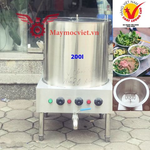 Nồi nấu phở điện, hầm xương 200 lit Vinmax VM NP200L
