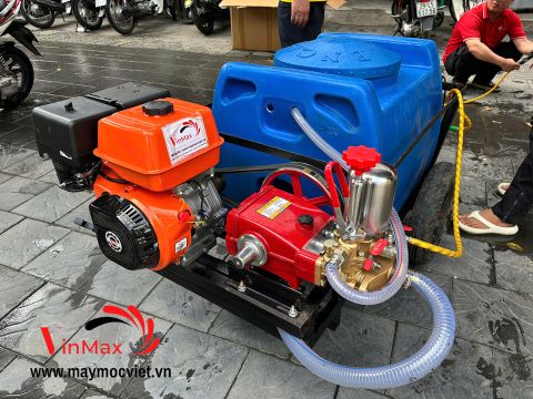 Máy phun thuốc thùng phuy công nghiệp động cơ xăng 13hp Turbo TBP1355