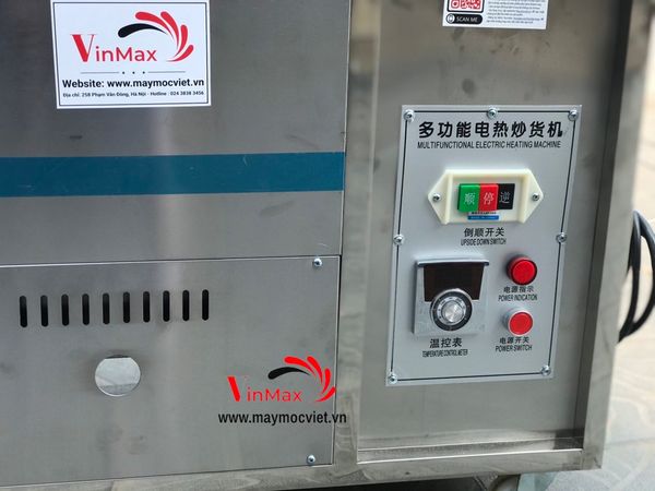 Máy rang hạt, dược liệu chạy điện 10kg Vinmax VMR10