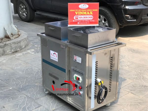 Máy rang hạt, dược liệu chạy điện 10kg Vinmax VMR10