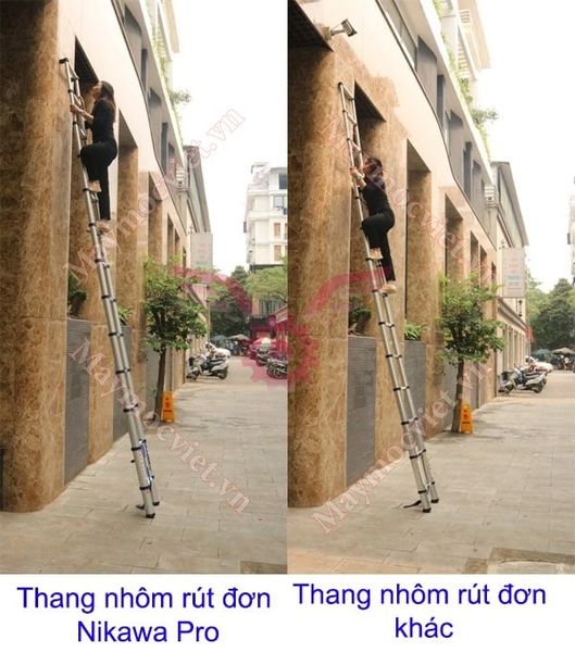 Thang nhôm rút đơn Nikawa NK-38