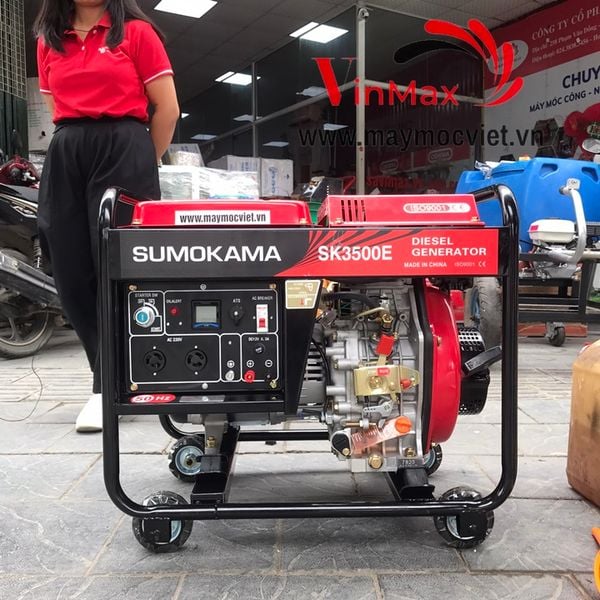 Máy Phát Điện Dầu Sumokama 3Kw SK3500E Đề nổ