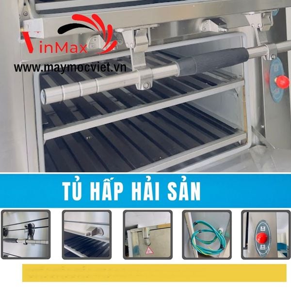 Tủ hấp hải sản 3 tầng dùng điện Vinmax VMTH900
