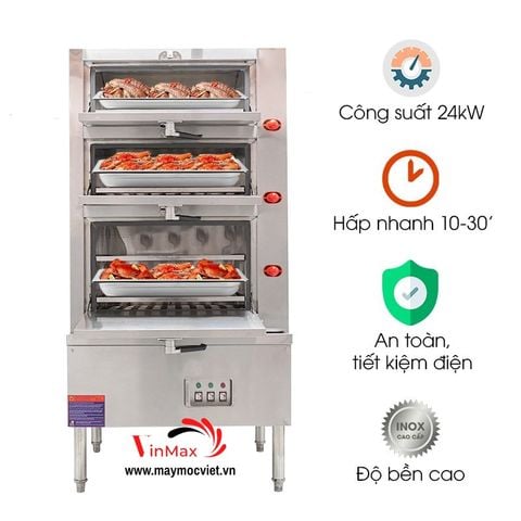 Tủ hấp hải sản 3 tầng dung điện Vinmax VMTH2403