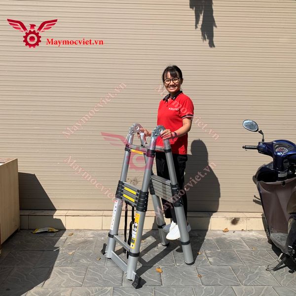 Thang nhôm rút,xếp đôi đa năng chính hãng Ameca AMI-500 5m