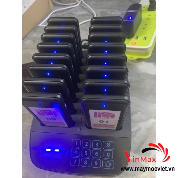 Bộ 16 thẻ rung và chuông tự phục vụ bán kính 30 m và 50 m Turbo TBT16 ...