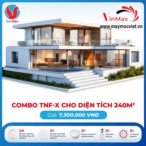Combo thiết bị báo cháy không dây TNF-X cho diện tích 240m2