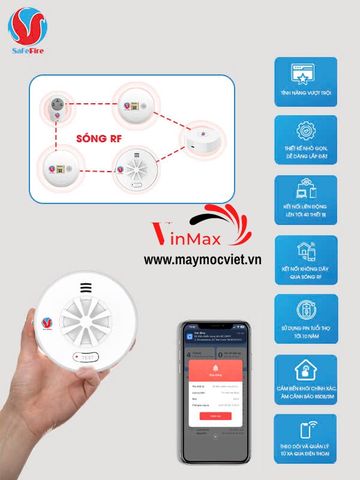Đầu báo nhiệt liên động không dây SafeFire HM-5HW-T
