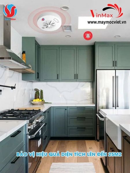 Đầu báo nhiệt liên động không dây SafeFire HM-5HW-T