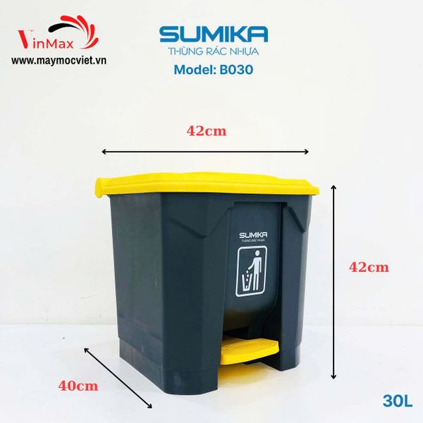 Thùng rác nhựa gia đình Sumika B030 - 30 lít