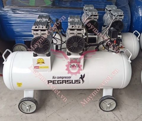 Máy nén khí không dầu Pegasus TM - OF750 x 2 - 70L