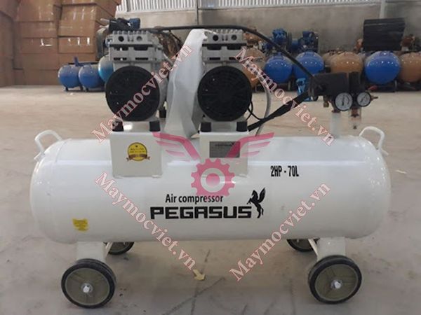 Máy nén khí không dầu Pegasus TM - OF750 x 2 - 70L