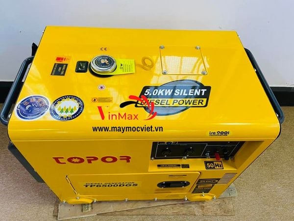Máy phát điện 5kw chạy dầu Toper TP6500DGS