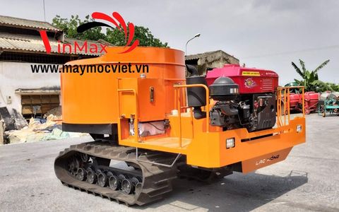 Máy trộn bê tông tự hành đầu nổ bánh xích 12 bao Vinmax VMTX12