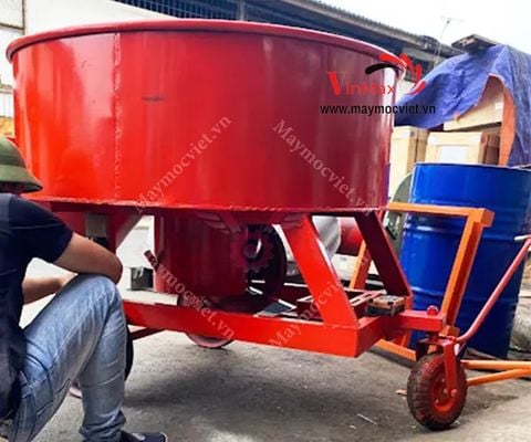 Máy trộn bê tông cưỡng bức bánh răng Đông Phong 500l DFC500