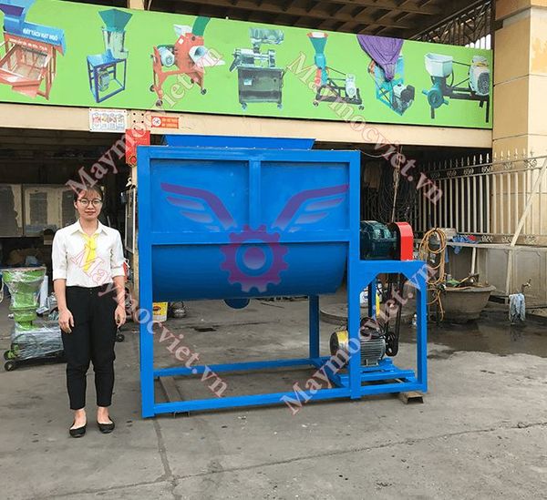 Máy trộn giá thể, nguyên liệu nằm ngang 300kg/ mẻ TVM-300