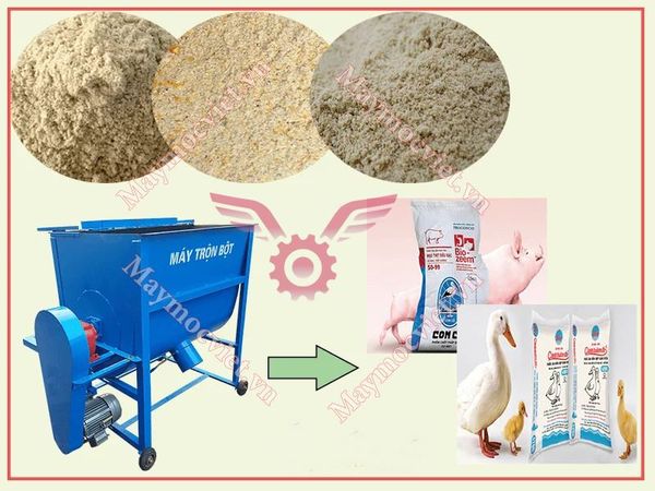 Máy trộn giá thể, thức ăn chăn nuôi TVM-150