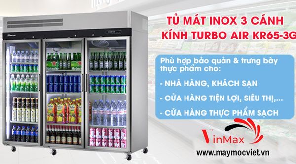 Tủ Mát 3 Cánh Kính Turbo AIR KR65-3G