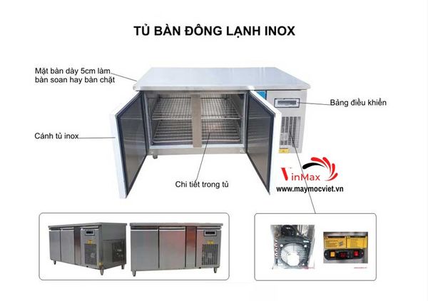 Tủ bàn đông 2 cánh inox 2MI1275 quạt gió