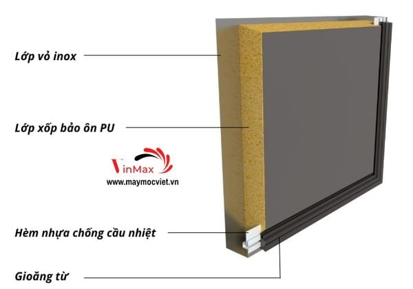 Bàn mát quạt gió 2 cánh mở inox 1200X750X850