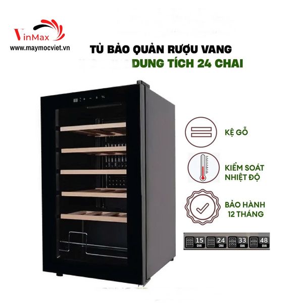 Tủ Bảo Quản Rượu Vang Tủ Xì Gà Turbo TBR24
