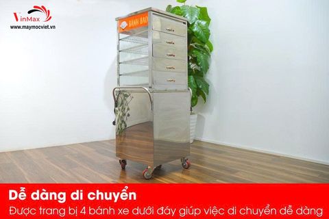 Tủ Hấp Bánh Bao Trưng Bày Di Động VN-600DP