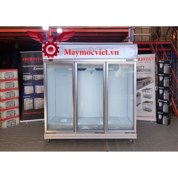 Tủ mát inox 3 cánh kính BERJAYA 3D/DC-SM