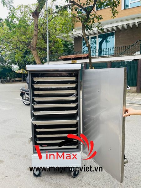 Tủ nấu cơm điện, tủ hấp thực phẩm 10 khay dùng điện Đức Việt TDV10