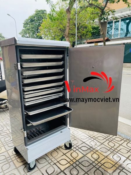Tủ nấu cơm điện, tủ hấp thực phẩm 10 khay dùng điện Đức Việt TDV10