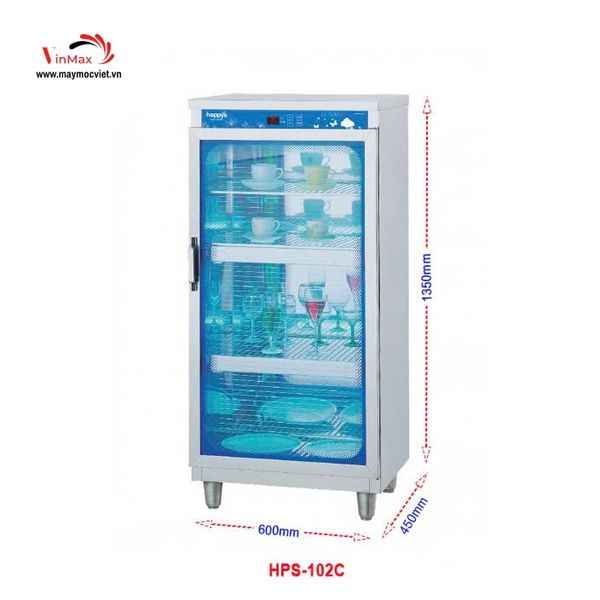 Tủ Tiệt Trùng Bát Dĩa Bằng Tia UV Inox Happys HPS-102C