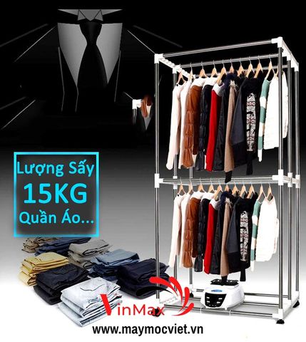 Tủ sấy quần áo diệt khuẩn, khử mùi Nineshield 2 tầng có điều khiển KB-006