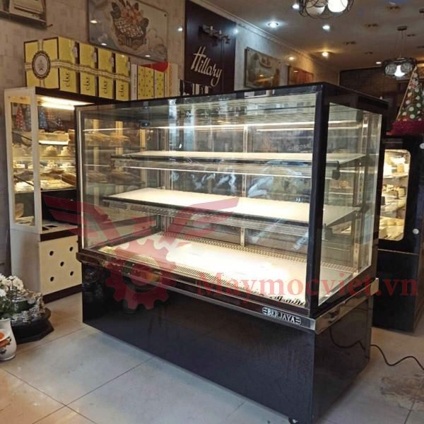 Tủ mát trưng bày bánh kính vuông 1.2m Berjaya RCS-12SB13-2FB
