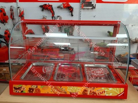 TỦ TRƯNG BÀY GIỮ NÓNG THỨC ĂN 3 HÀNG 3 KHAY VM TB33