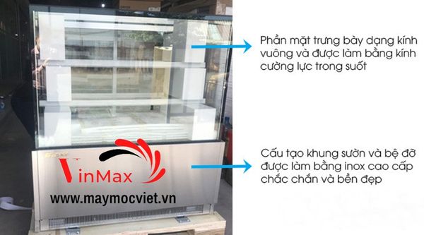 Tủ trưng bày 3 tầng kính vuông Turbo air TBP 1500-2