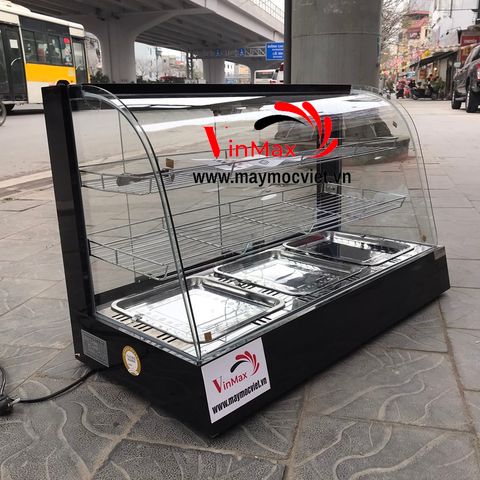 Tủ trưng bày giữ nóng thực phẩm 3 khay cao cấp VMT33