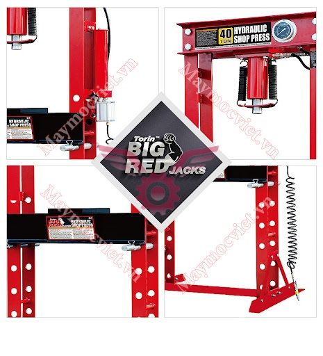 Máy ép thủy lực dùng tay và khí nén 40 tấn có đồng hồ Kocu TY40002